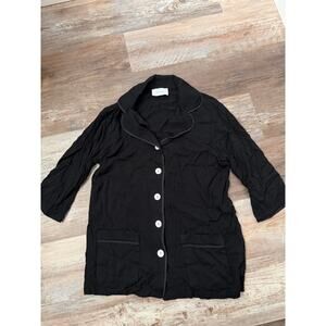 SLEEPER black sleep Vicose shirt pajama top in size Medium